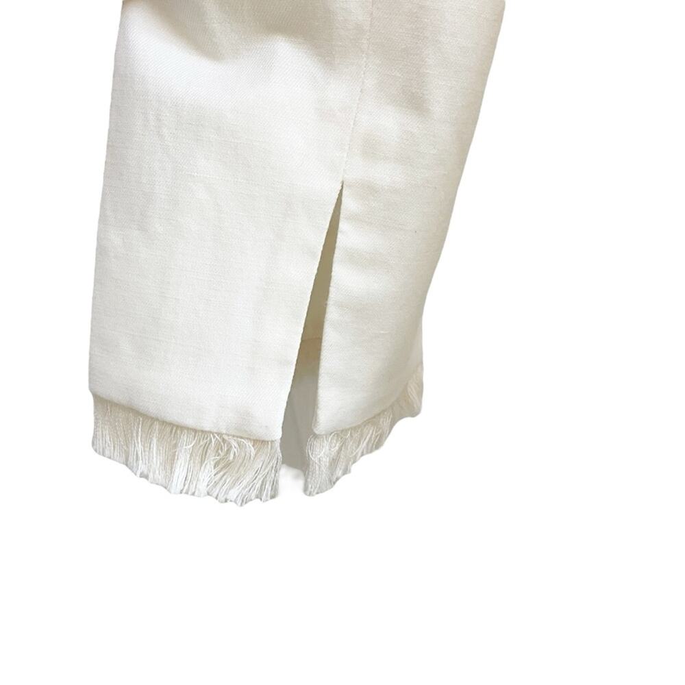 ZADIG & VOLTAIRE Prune Frange White Straight Leg Fringe Pants Small 36 - Picture 8 of 10